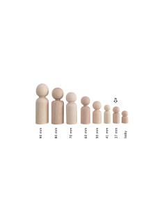 Peg doll recht 37 mm 2