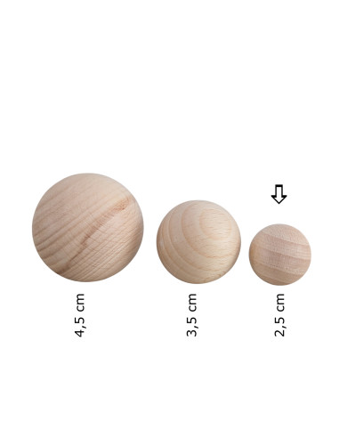 Houten bal 2,5 cm