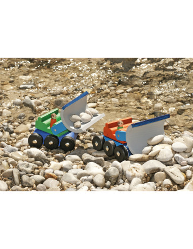 Houten bulldozer bouwpakket