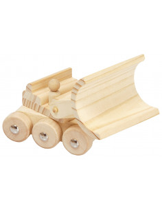 Houten bulldozer bouwpakket