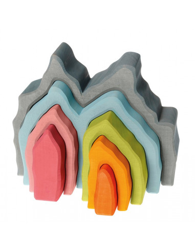 Houten grot pastel