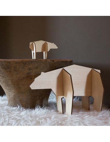 Mini ijsbeer hout