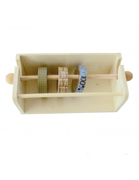 Houten masking tape houder