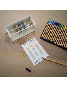 Houten masking tape houder 2