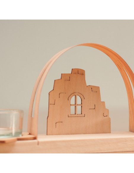 Knutsel kerststal theelicht