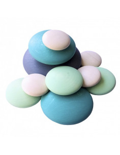 Houten stenen blauw