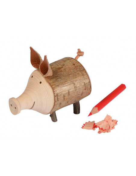 Houten varkentje puntenslijper