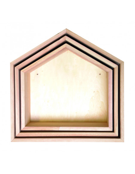 Wandplank huisjes Wandplank huisjes
