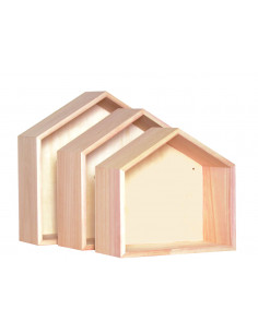Wandplank huisjes