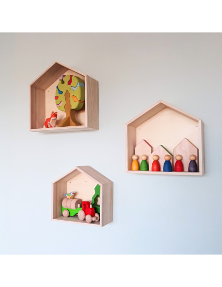 Wandplank huisjes Wandplank huisjes
