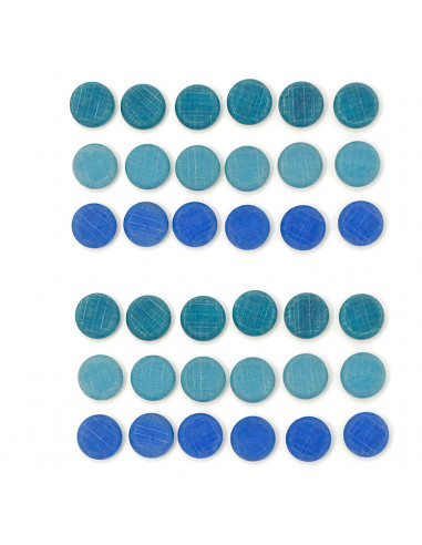 Blauwe muntjes