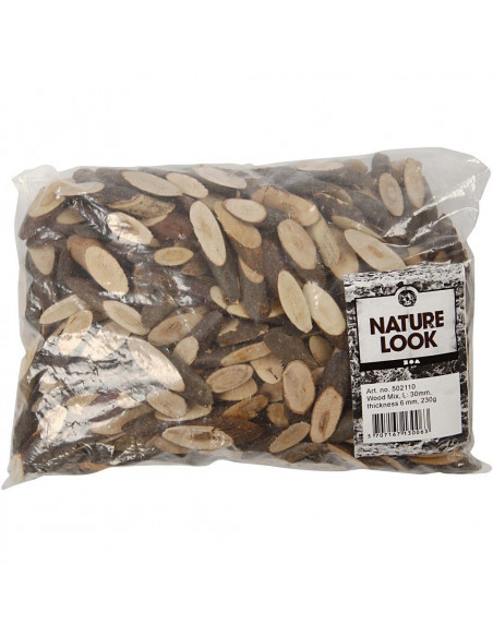 Mini houtplakjes schuin