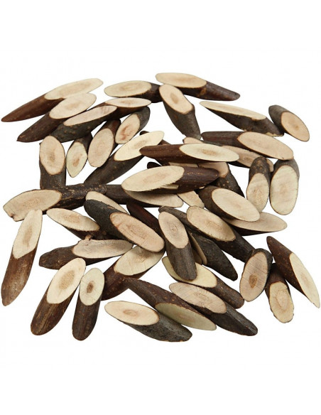 Mini houtplakjes schuin