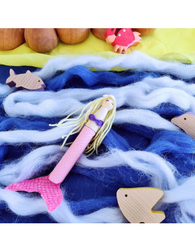 Oude houten wasknijper