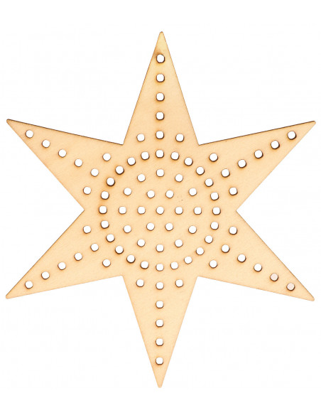 Kerstster hout borduren Kerstster hout borduren