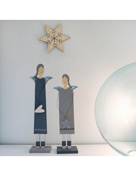 Kerstster hout borduren Kerstster hout borduren