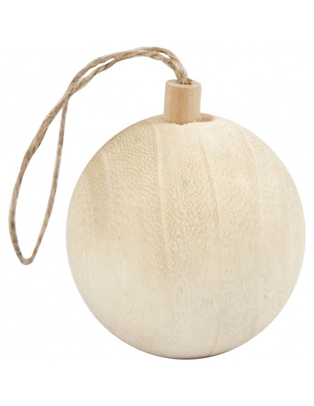 Houten kerstbal