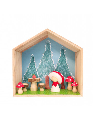 Wandplank huisjes