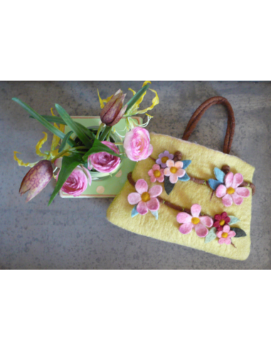 Viltpakket bloemen handtas