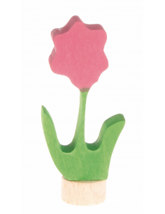 Roze bloem steker voor verjaardagsring