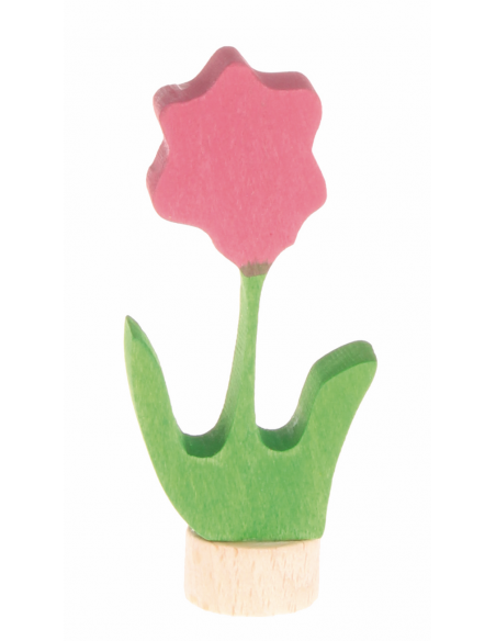 Roze bloem steker voor verjaardagsring Roze bloem steker voor verjaardagsring