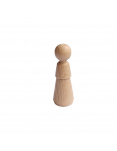 Peg doll met jurk