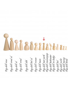 Peg doll met jurk 2