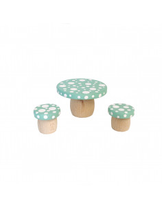 Droomtafeltje met krukjes groen