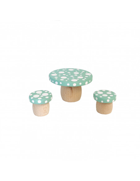 Droomtafeltje met krukjes groen