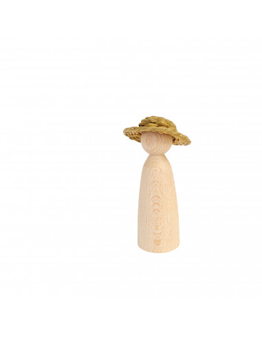 Rieten peg doll hoedje