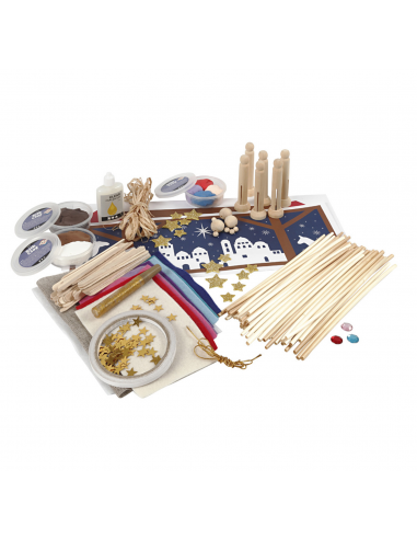 Knutsel kerststal compleet