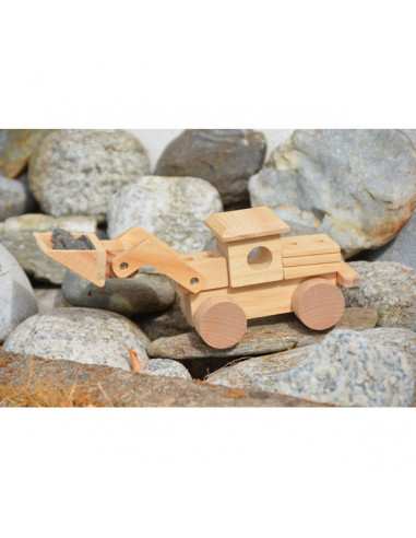 Houten graafmachine bouwpakket