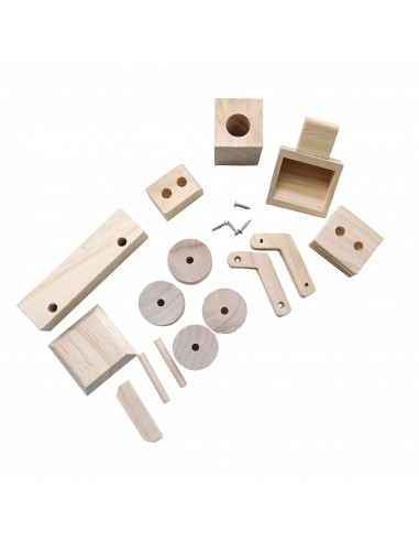 Houten graafmachine bouwpakket