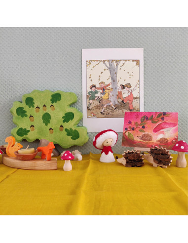 Egel met boombast liggend