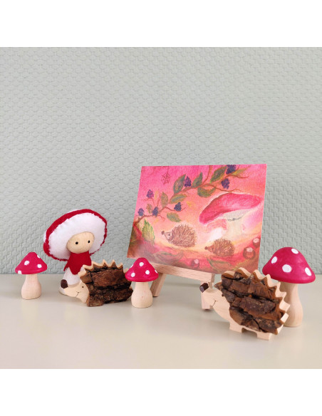 Egel met boombast liggend Egel met boombast liggend