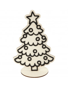 Inkleur kerstboom hout