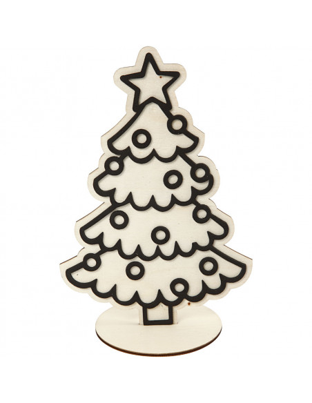 Inkleur kerstboom hout