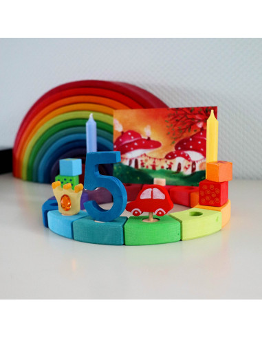 Rode auto steker voor verjaardagsring