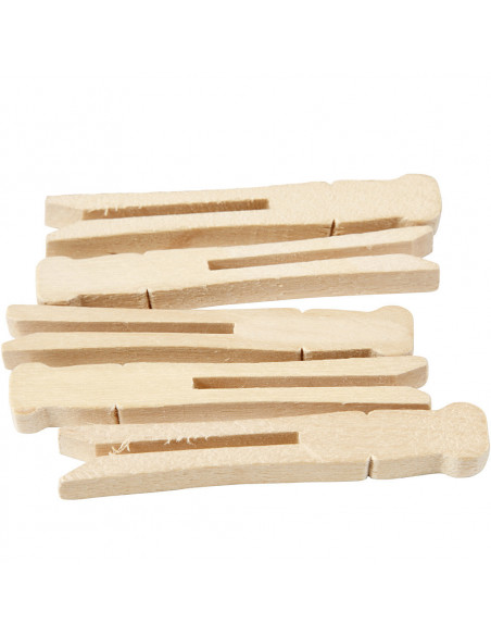 Oude houten wasknijper plat