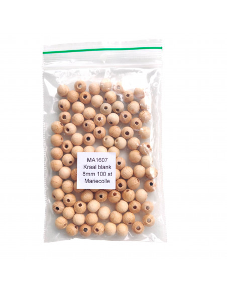 Houten kraal 8 mm