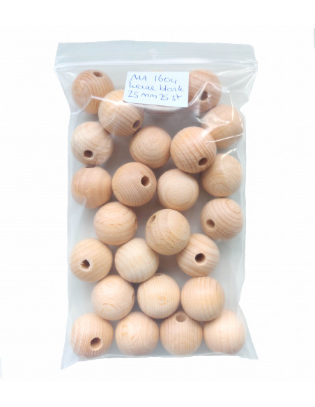 Houten kraal 2,5 cm Houten kraal 2,5 cm