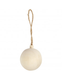 Houten kerstbal klein