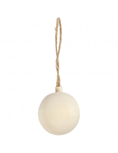 Houten kerstbal klein