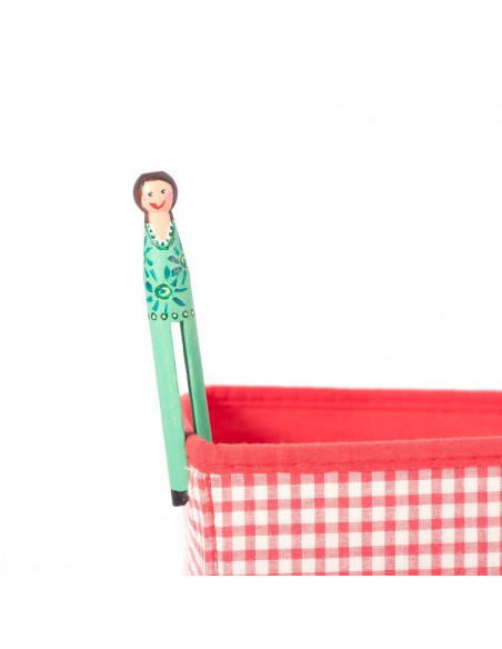 Oude houten wasknijper