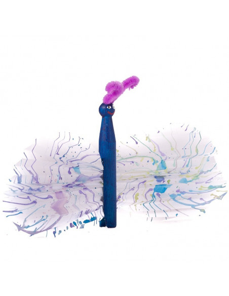 Oude houten wasknijper