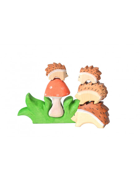 Paddenstoel met egeltjes set