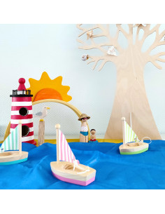 Zeilbootjes pastel 2