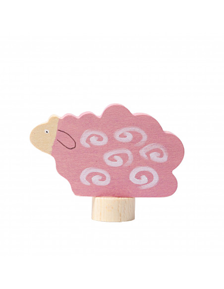 Liggend schaap steker voor verjaardagsring