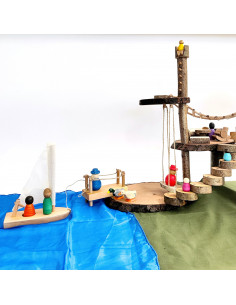 Aanlegsteiger met zeilboot 2