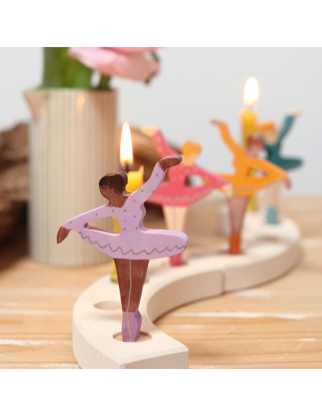 Ballerina steker groen voor verjaardagsring